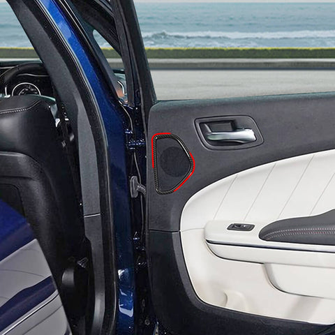 For 2011+ Dodge Charger/Chrysler 300C Rear Side Door Speaker Decor Ring Trim Cover Bezels