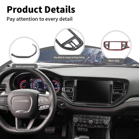 For 2022+ Dodge Durango Interior Center Console Navigation Panel Trim Cover