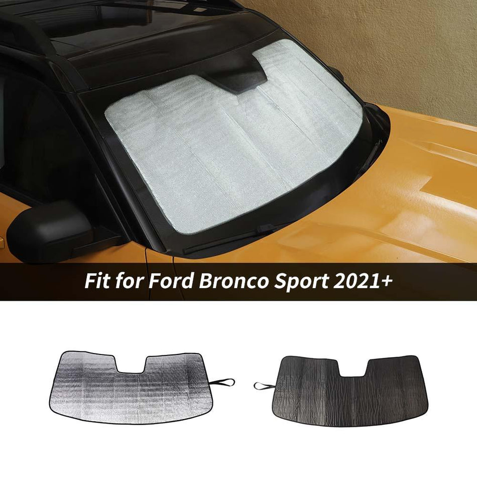 For 2021+ Ford Bronco Sport Front Windshield Sunshade Sun Heat Protector Sun Visor