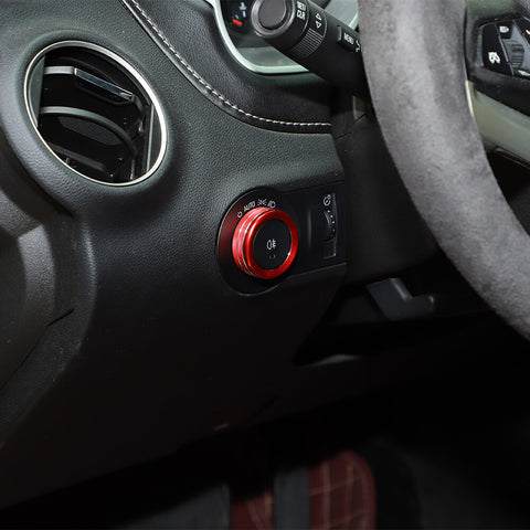 For 2010-2015 Chevy Camaro Center Headlight Switch Button Knob Ring Trim
