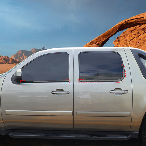 For 2007-2013 Chevy Avalanche/Suburban/Tahoe/Silverado/GMC-YUKON/SIERRA Car Body Window Sill Trim Strips Cover