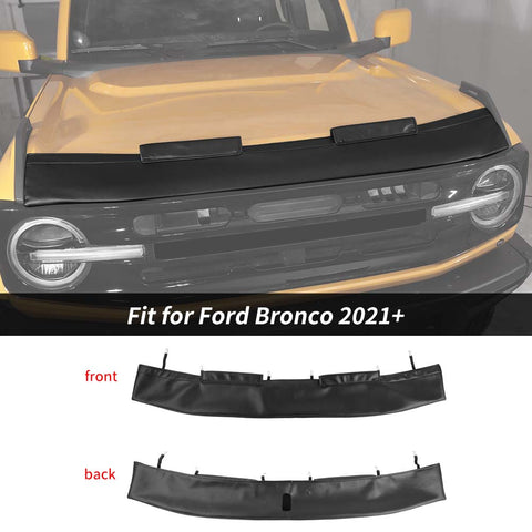 For 2021+ Ford Bronco Exterior Front Hood Cover Engine End Bra Protector Canvas