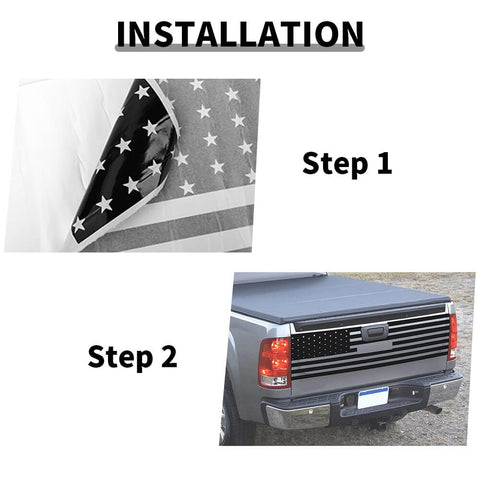 For 2007-2013 GMC Sierra Rear Cargo Trunk Door Tailgate Sticker Decal Trim US Flag