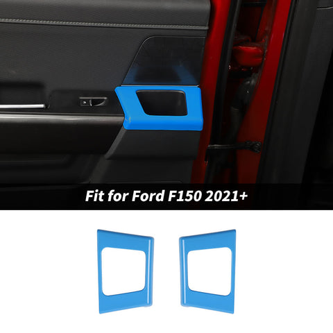 For 2021+ Ford F150 Rear Door Storage Compartment Trim Cover Decor Bezel