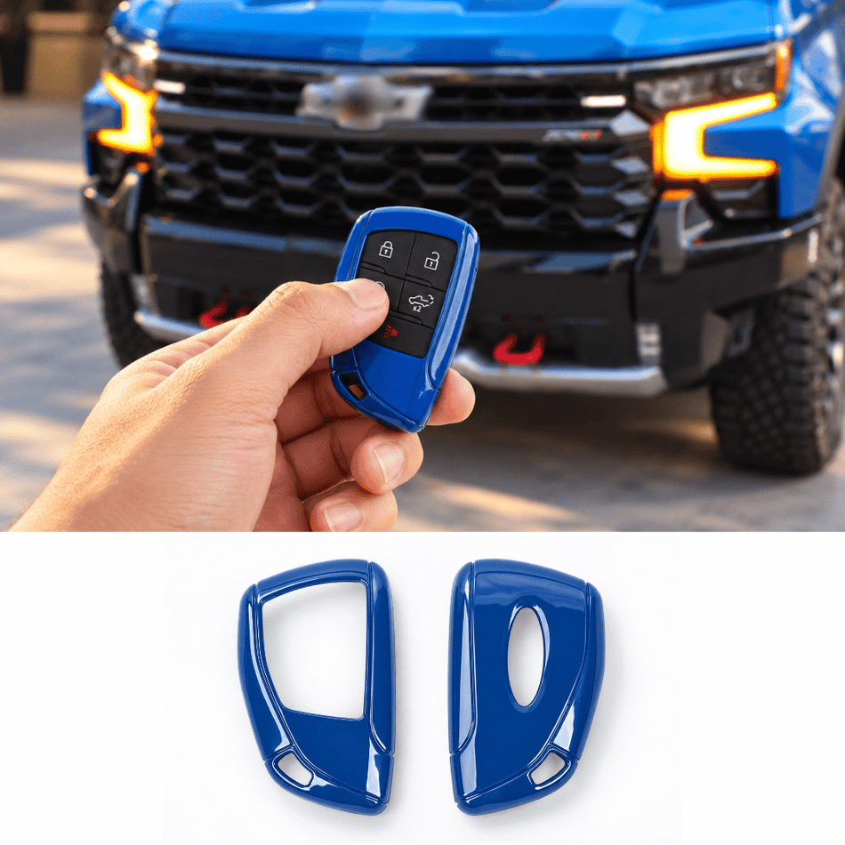 For 2020+ Chevy Silverado, Tahoe, Suburban & GMC Sierra, Yukon / 2023+ Colorado Key Fob Cover Case Protector Shell