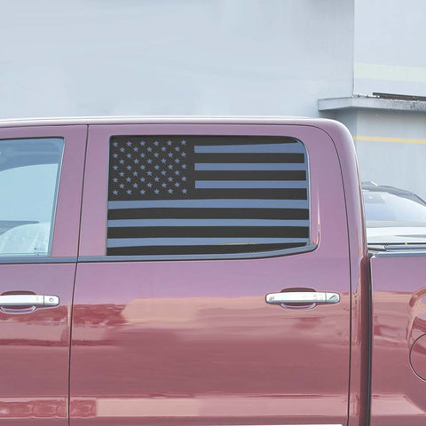 Car Rear Window Trim Stickers For Chevy Silverado/GMC Sierra 2014-2017 American flag Accessories | CheroCar