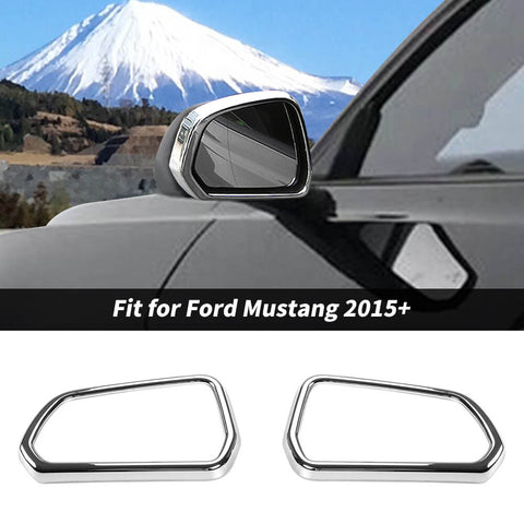For 2015+ Ford Mustang Rearview Mirror Frame Cover Trim Decoration