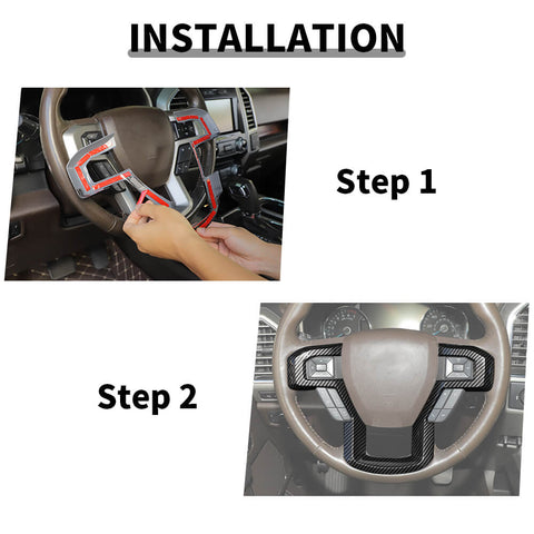 For 2015-2020 Ford F150 25x Inner Center Dash Panel Interior Trim Kit Carbon Fiber