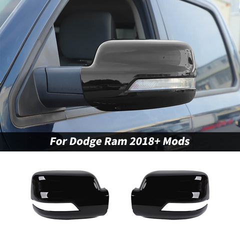 For 2018+ Dodge RAM Reverse Mirror Caps Shell Trim Cover