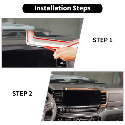 Central Control Navigation GPS Panel Trim Cover Decor For Chevy Silverado 2022+ Accessories | CheroCar