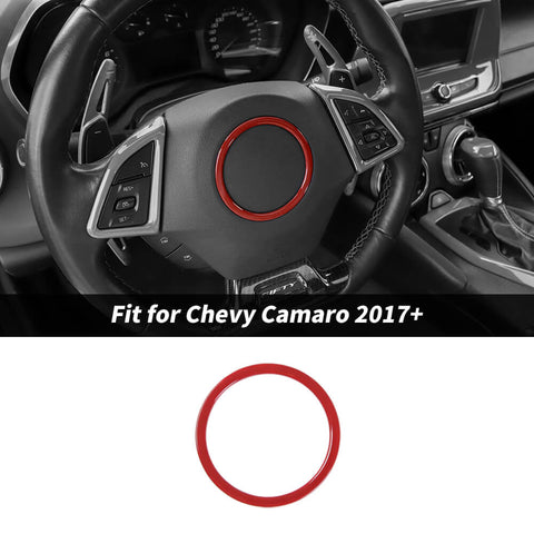 For 2017+ Chevrolet Camaro Steering Wheel Central Ring Trim Decor Cover