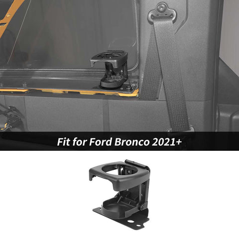 For 2021+ Ford Bronco Iron Rear Window Trunk Cup Holder Bottle Storage Water