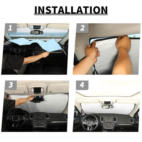 For 2011+ Dodge Durango Front Windshield Sunshade Protector Sun Shade Visor