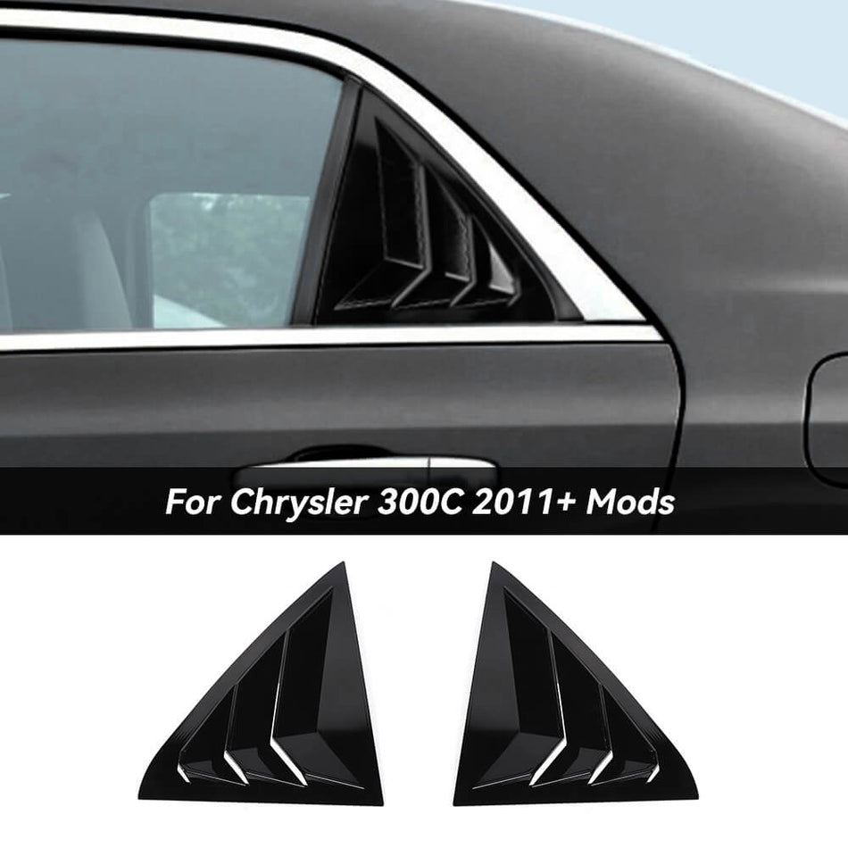 For 2011+ Chrysle 300/300C Rear Side Window Louvers Air Vent Shades Cover Trim A Style