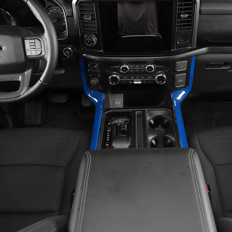 For 2021+ Ford F150 12 x Center Console And Car Door Trim Kit Blue