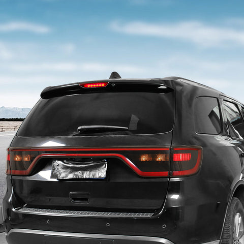 For 2014+ Dodge Durango Smoked Black Tail Light Lamp Cover Guard Trim