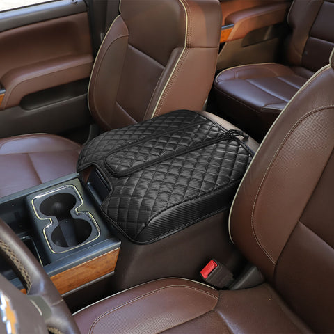 For 2014-2017 Chevy Silverado/GMC-SIERRA/Suburban/Tahoe/GMC-YUKON Interior Center Console Armrest Box Pad Trim Cover