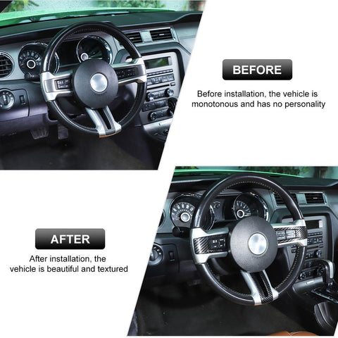 Center Control Steering Wheel Trim Decor For Ford Mustang 2009-2013 Accessories | CheroCar