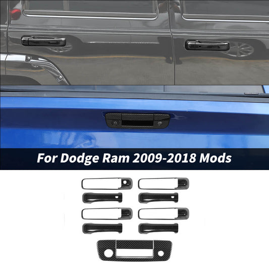 For 2009-2018 Dodge RAM Car Door Handle Rear Tailgate W/Keyhole Trim Cover