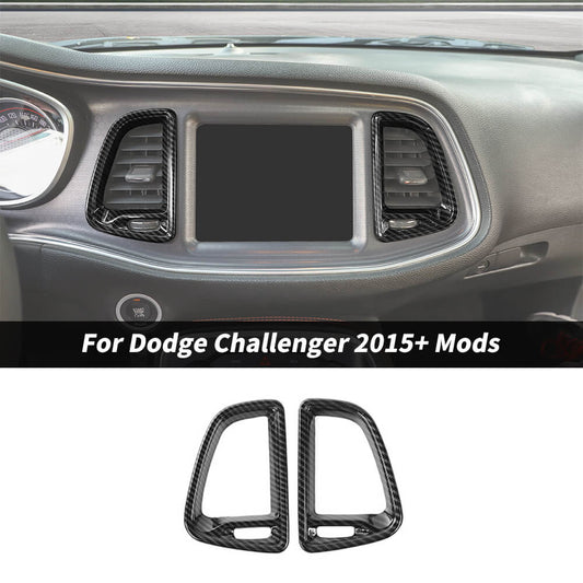 For 2015+ Dodge Challenger Dashboard Center Air Vent Outlet Cover Trim
