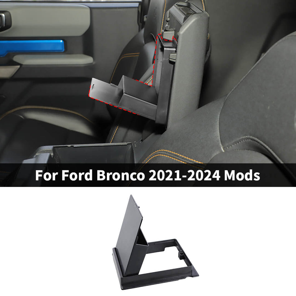 For 2021-2024 Ford Bronco Interior Center Console Armrest Organizer Storage Box Tray