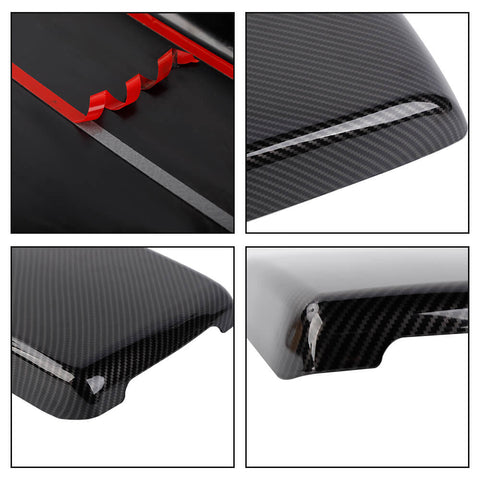 For 2009-2014 Dodge Challenger Central Armrest Box ABS Panel Cover Trim Carbon Fiber
