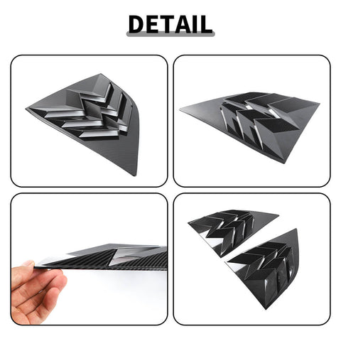 For 2010+ Dodge Challenger Rear Window Blinds Cover LouverTrim