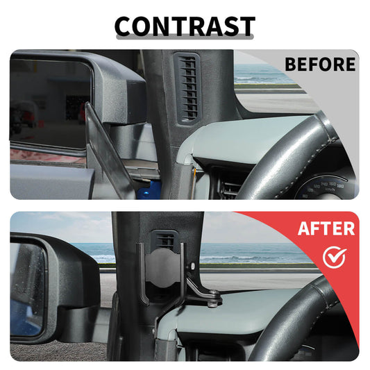 For 2021+ Ford Bronco A Pillar Handle Cell phone Holder Mount Driver Side