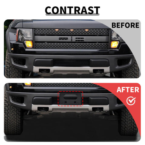 For 2009-2014 Ford F150 Front Bumper License Plate Holde Frame