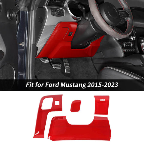 For 2015-2023 Ford Mustang Steering Wheel Lower Panel Decor Cover Trim