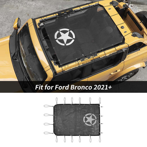 For 2021+ Ford Bronco PVC Roof Mesh Insulation Net Cover