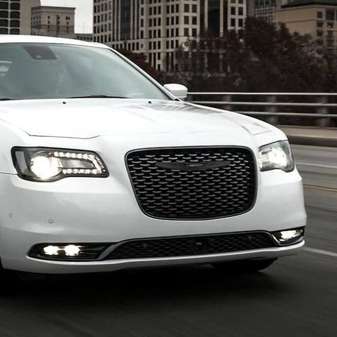 For 2015+ Chrysler 300/300C Front Center Net Grid Car Logo Badge Cover Trim