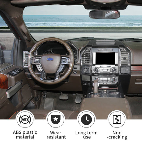 For 2015-2020 Ford F150 Interior Center Console Gear Shift Trim Cover Kit