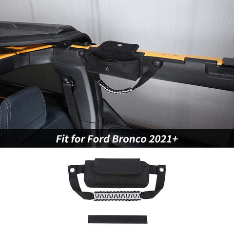 Rear Top Roll Bar Grab Handle Storage Bag Pocket For Ford Bronco 2021+ Accessories | CheroCar