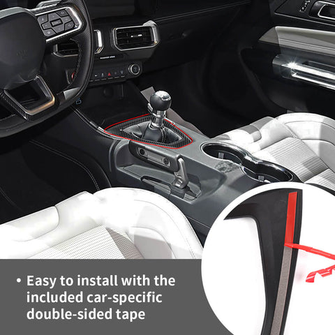 For 2024+ Ford Mustang Interior Center Console Gear Shift Panel Cover Trim