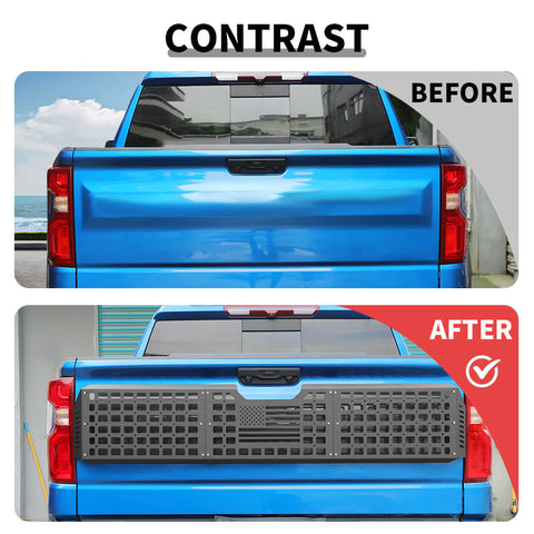 For 2022+ Chevy Silverado Rear Tailgate Extension Guard Plate Holder Frame