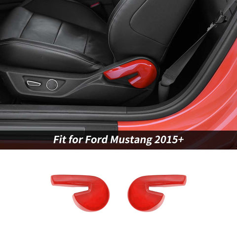 Seat Backrest Adjust Handle Button Cover Trim For Ford Mustang 2015+ Accessories | CheroCar