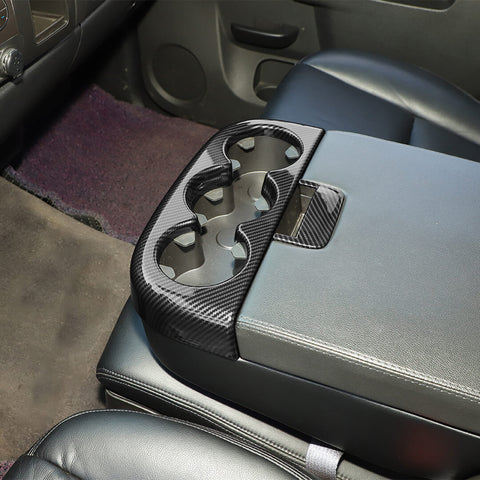 For 2007-2013 Chevy Silverado/GMC-SIERRA Interior Center Console Steering Wheel Cup Holder Trim Cover Kit
