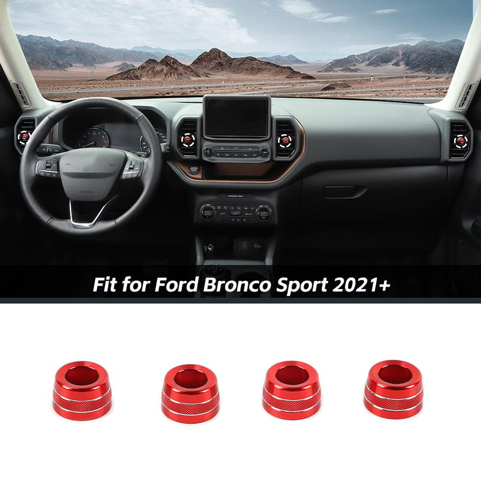 For 2021+ Ford Bronco Sport Air Conditioner Vent Outlet Knob Adjust Ring Trim
