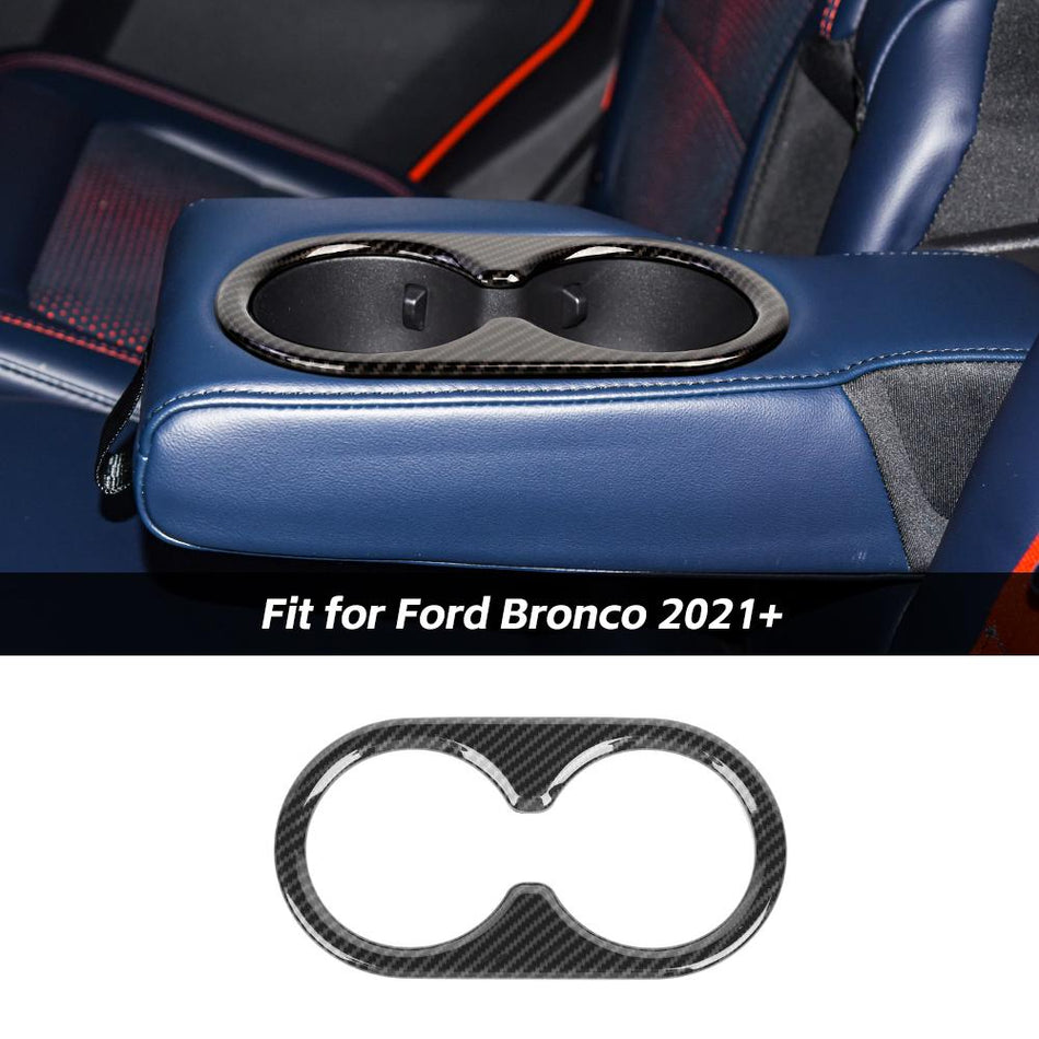 For 2021+ Ford Bronco Rear Armrest Box Cup Holder Decor Cover Trim