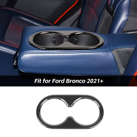 Rear Armrest Box Cup Holder Decor Cover Trim For Ford Bronco 2021+ Accessories | CheroCar