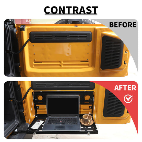 For 2021+ Ford Bronco Double Layer Rear Door Tailgate Table Shelf Storage Rack