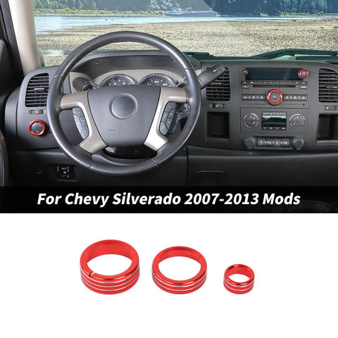 For 2007-2013 Chevy Silverado/GMC-SIERRA Headlight CD Switch Knob Ring Trim Cover