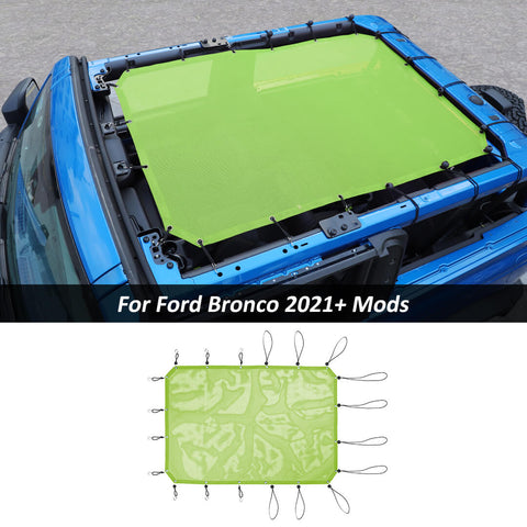 For 2021+ Ford Bronco 2-Door Top Sunshade Mesh Anti-UV Blocker Protection