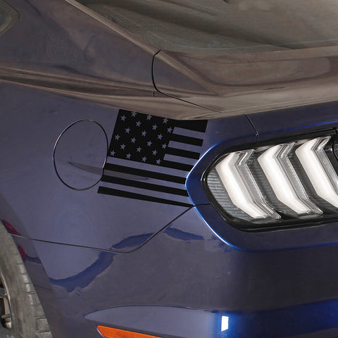 For 2015+ Ford Mustang Rear Fender Trim Sticker American Flag