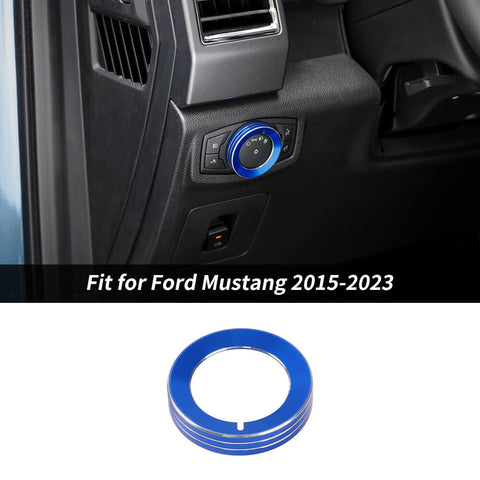 For Ford  2015-2020 F150 & 2015-2023 Mustang Headlight Switch Button Knob Ring Trim Bezels