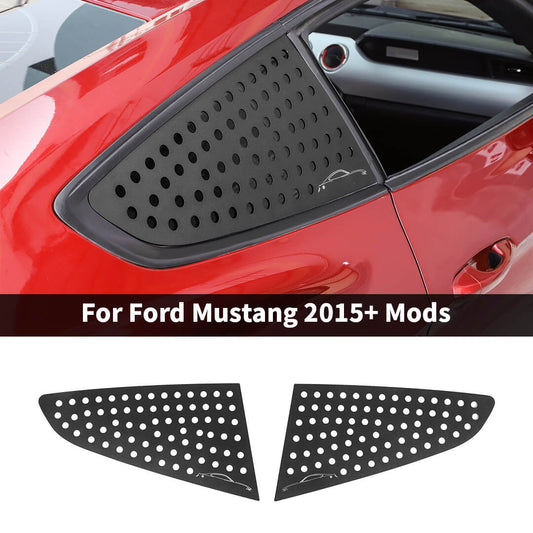For 2015+ Ford Mustang Exterior Rear Side Window Trim Cover Sticker (2 pcs)