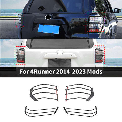 For 2014-2023 4Runner Front  Rear Head Light Lamp Guards Protector Cover Trim Kit