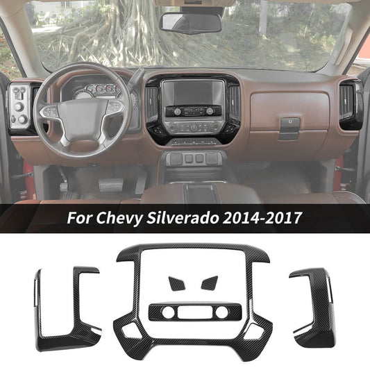 For 2014-2017 Chevy Silverado 1500 & GMC Sierra 1500 Center Console Dash Cover Trim