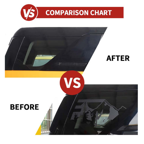 Rear Window Glass Decor Sticker Decals Trim For Ford Bronco Sport 2021+ Accessories | CheroCar